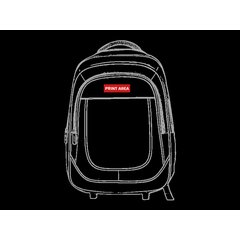 Trolley Mochila 2 Ruedas Seguro | Delante zona superior | 100 x 30
