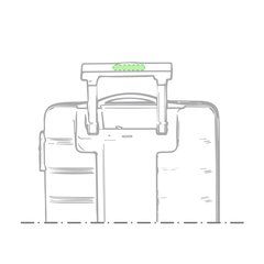 Trolley de negocios con conexión USB y soporte para tablet | En la parte posterior del asa | 60 x 10