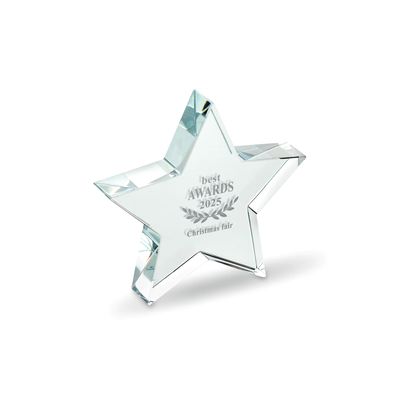 Trofeo estrella de cristal