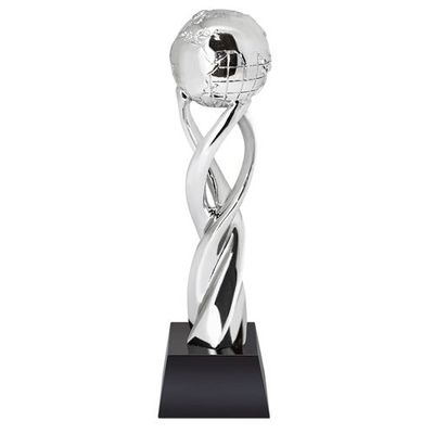 Trofeo bola del mundo de resina y cristal