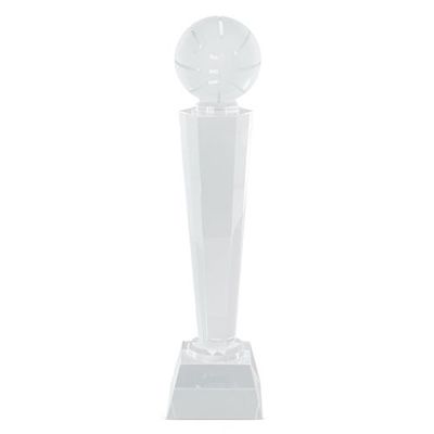 Trofeo de cristal con motivo baloncesto