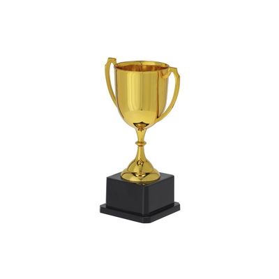 Trofeo copa dorado elegante con asas