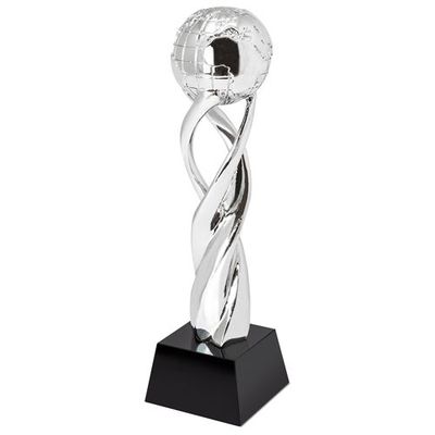 Trofeo bola del mundo de resina y cristal PT
