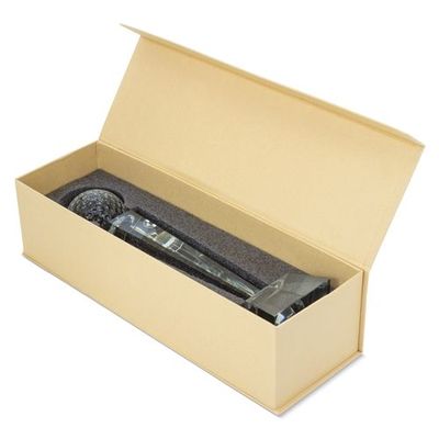 Trofeo deportivo de cristal con caja