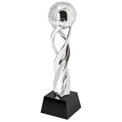 Trofeo bola del mundo de resina y cristal PT