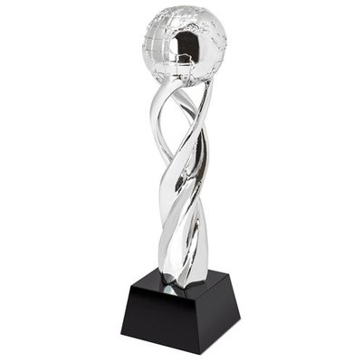 Trofeo bola del mundo de resina y cristal