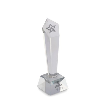 Trofeo de Cristal con Caja Regalo