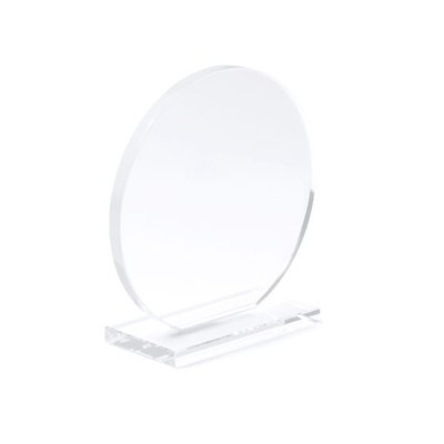 Trofeo de cristal circular con base