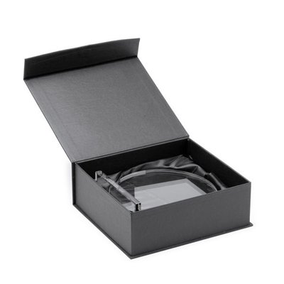 Trofeo de cristal circular con base