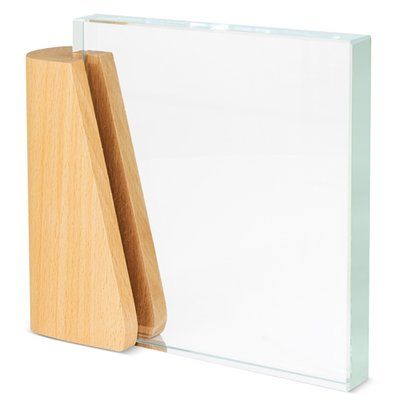 Trofeo de cristal con estuche acolchado