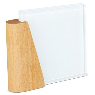 Trofeo de cristal con estuche acolchado