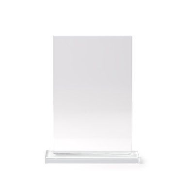 Trofeo de cristal en estuche con base acolchada Transparente