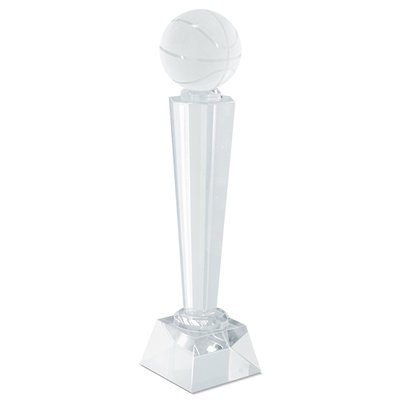 Trofeo de cristal con motivo baloncesto
