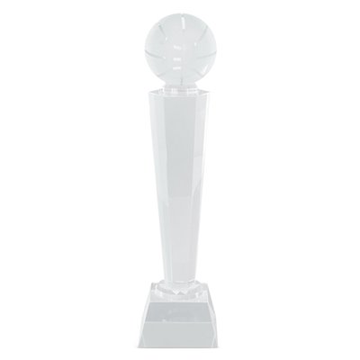Trofeo de cristal con motivo baloncesto