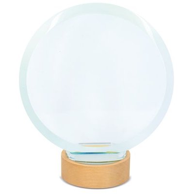 Trofeo Cristal Plano con Base Madera