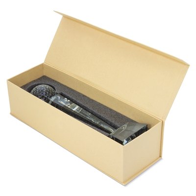 Trofeo deportivo de cristal con caja