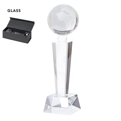 Trofeo Mundo Cristal con Base