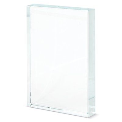 Trofeo placa cristal con estuche acolchado