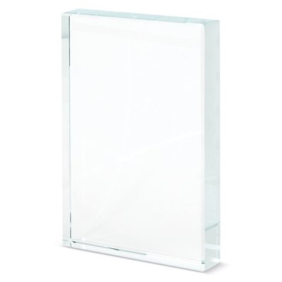 Trofeo placa cristal con estuche acolchado