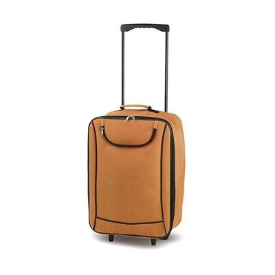 Trolley plegable semirrigido con bolsillo Naranja