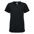 Túnica elástica manga corta mujer Black L