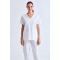 Túnica elástica manga corta mujer Vital white S