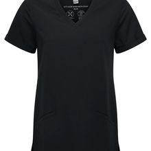 Túnica elástica manga corta mujer Black Xs