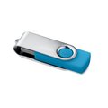 USB Flash 4GB con Clip Metálico Turquesa