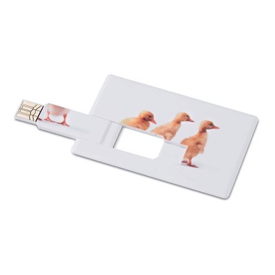 USB Flash 32GB Formato Tarjeta Crédito Blanco