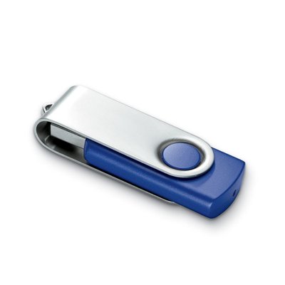 USB Flash 4GB con Clip Metálico Azul Royal