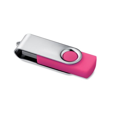 USB Flash 4GB con Clip Metálico Fucsia