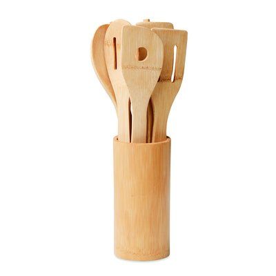 Utensilios Cocina en Bambú 6pcs Marrón