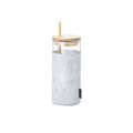 Vaso 450ml Borosilicato con Funda RPET Gri
