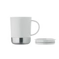 Vaso de PP 300 ml con base de acero y tapa