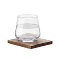 Vaso para licores con posavasos madera