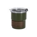 Vaso de acero y madera