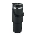 Vaso doble pared 850 ml con tapa, asa y pajita