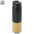 Vaso Termo 420ml bambú y acero inox.