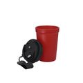 Vaso PP reciclado 360 ml tapa hermética y asa