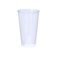 Vaso de 450 ml reutilizable translúcido PP