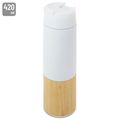 Vaso Termo 420ml bambú y acero inox. Bl
