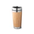Vaso de acero inox y bambú 500 mL