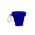 Vaso Plegable Silicona con Tapón Azul