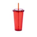 Vaso con pajita y tapa a rosca