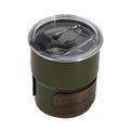 Vaso de acero y madera