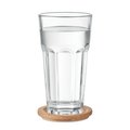 Vaso Cristal con Tapa Posavasos Bambú
