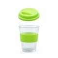 Vaso Cristal con Tapa Silicona