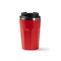 Vaso doble pared 400 ml con tapa y tapón Rojo