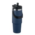 Vaso doble pared 850 ml con tapa, asa y pajita French Marino