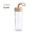 Vaso ecológico de cristal con tapa de bambú 420 ml